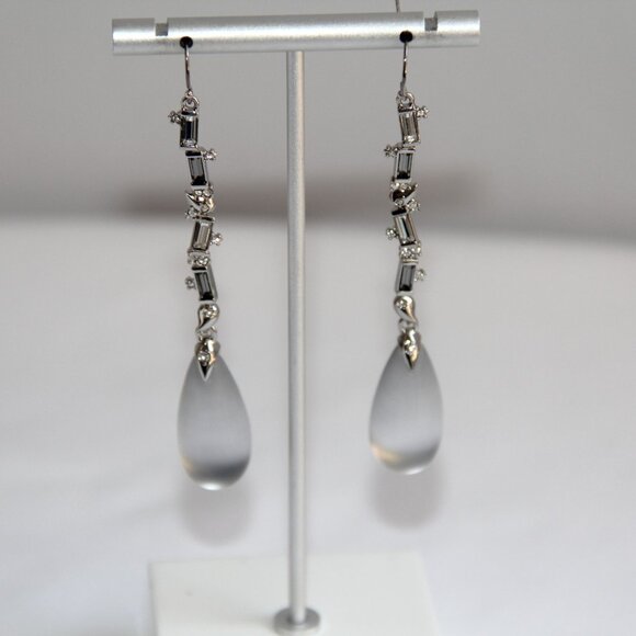 RARE Alexis Bittar Crystals and Lucite Drop Earrings. Alexis Bittar Hand- Carved - Picture 4 of 13